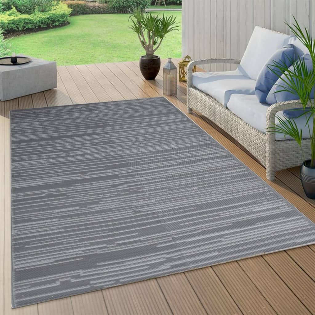 vidaXL Outdoor-Teppich ARAKIL Anthrazit 140x200 cm PP