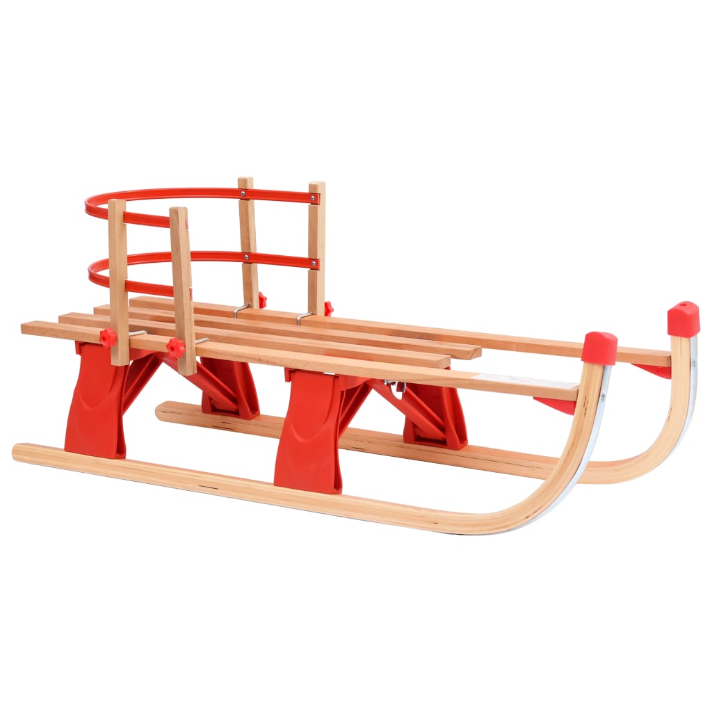  vidaXL Klappschlitten mit Rückenlehne 119 cm Holz  