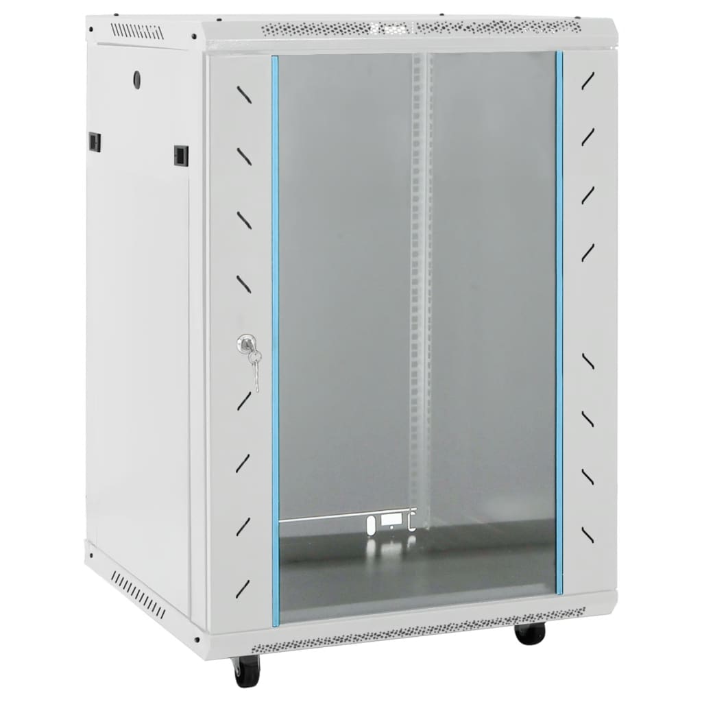 vidaXL 15U Netzwerkschrank auf Rollen 19" IP20 60x45x86 cm