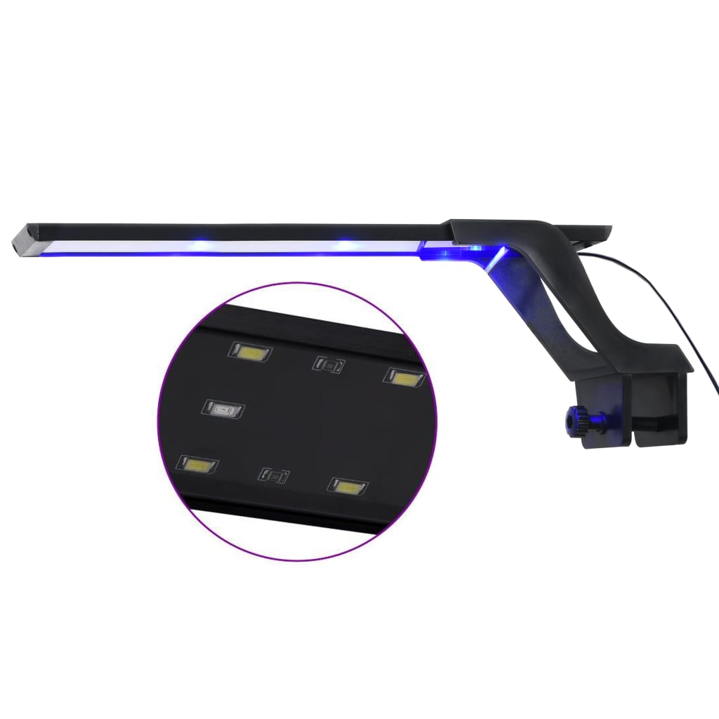 vidaXL LED-Aquariumleuchte mit Klemme 35-55 cm Blau und Weiß 