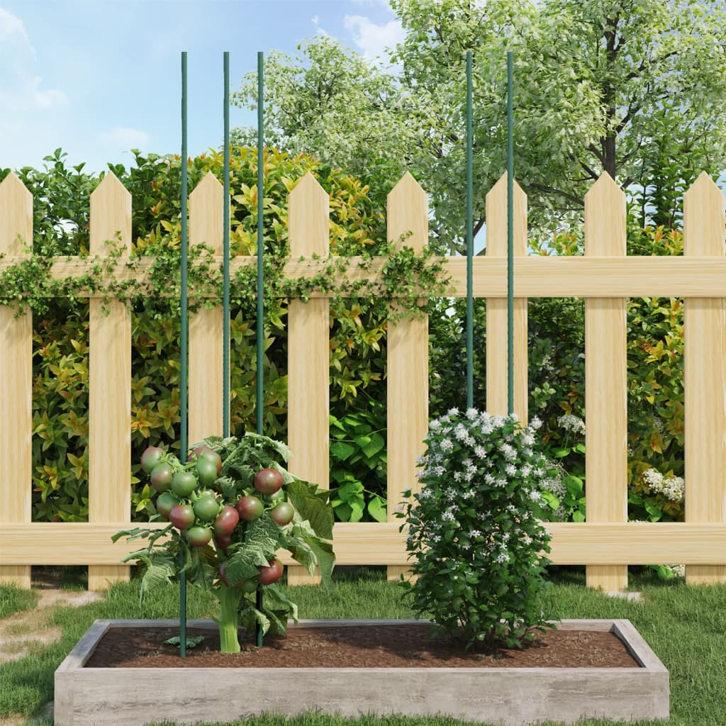 vidaXL Pflanzenstützen 30 Stk. Grün 180 cm Stahl