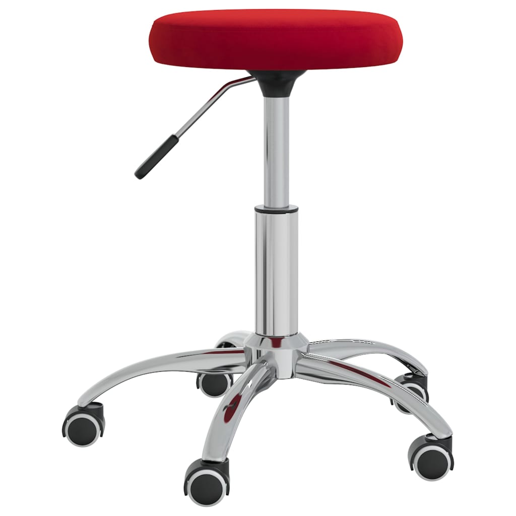 vidaXL Massagehocker Samt Weinrot