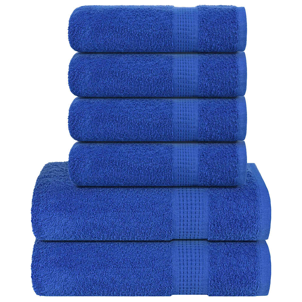 vidaXL 6-tlg. Handtuch-Set Blau 360 g/m² 100% Baumwolle