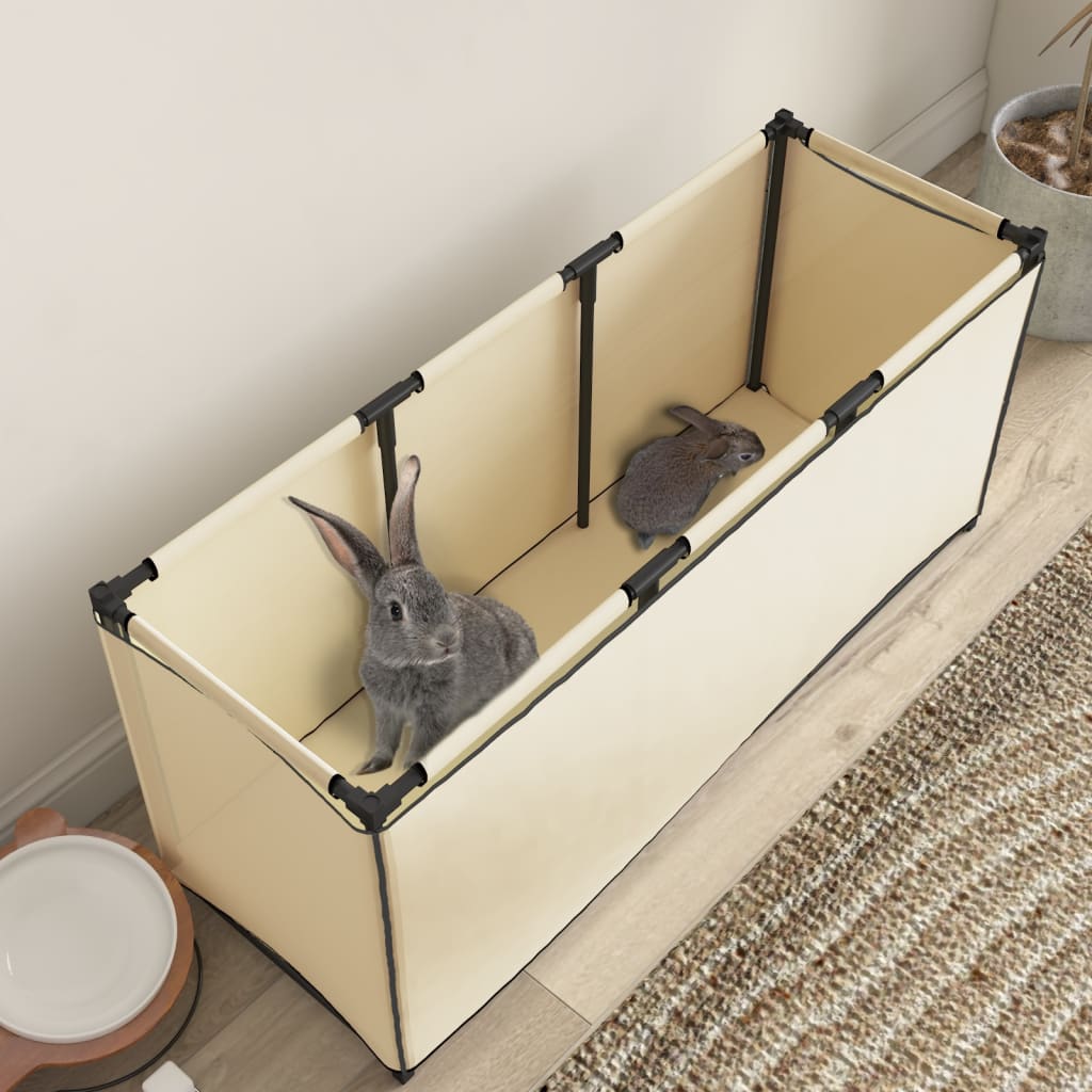 vidaXL Aufbewahrungsbox Creme 105x34,5x45 cm Stoff
