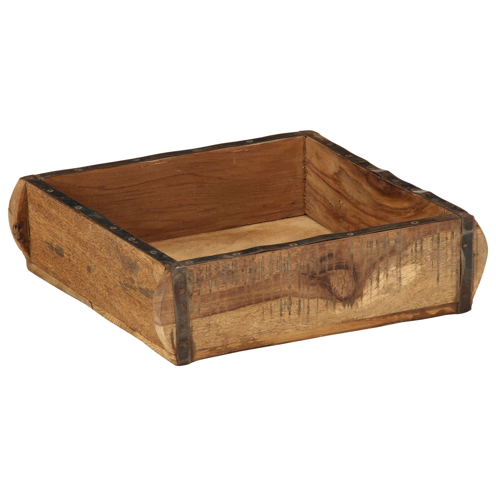 vidaXL Tablett 31x29x10 cm Aus Solidem Holz Wiederverwertet