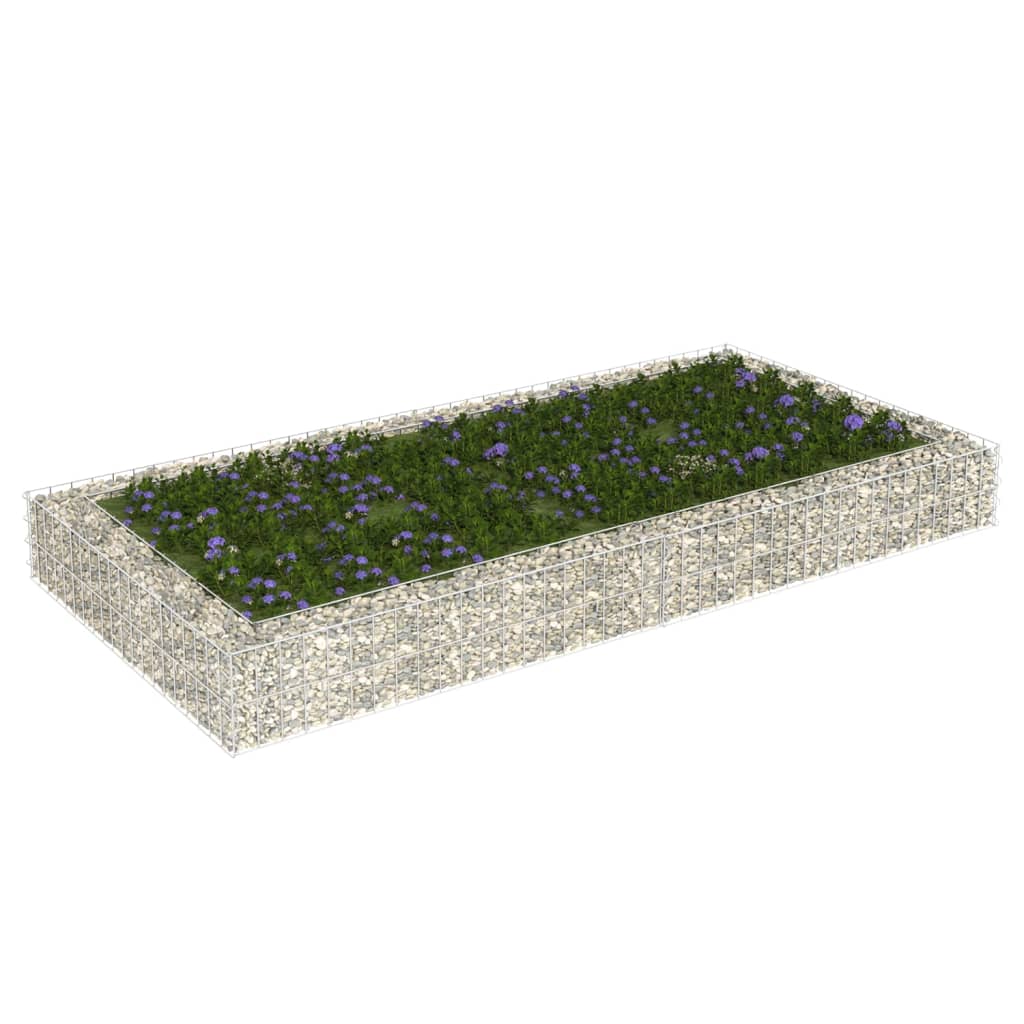  vidaXL Gabionen-Hochbeet Verzinkter Stahl 200x100x20 cm
