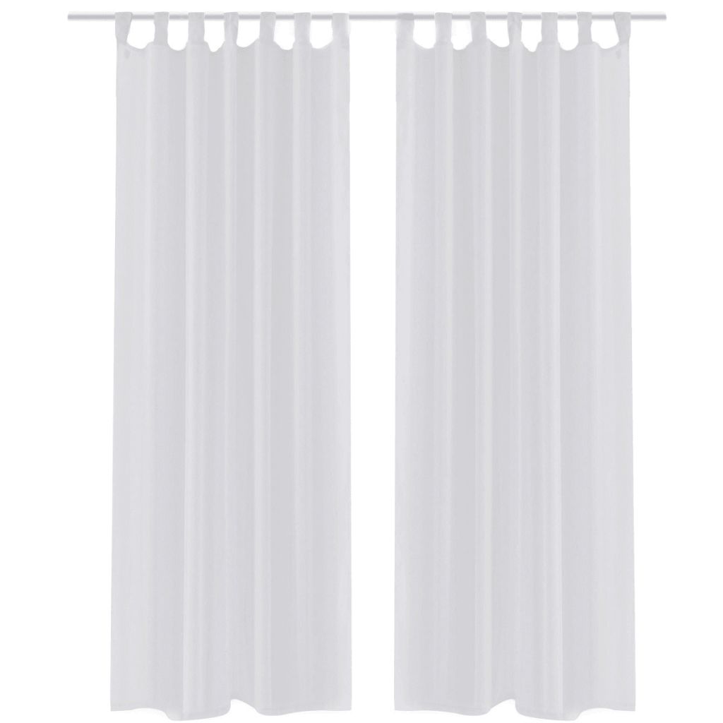 2 x Transparente Gardine Fertiggardine 140 x 225 weiß