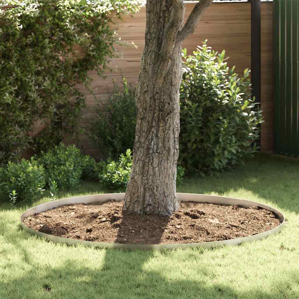 vidaXL Rasenrand Silber 450 x 10 cm Edelstahl