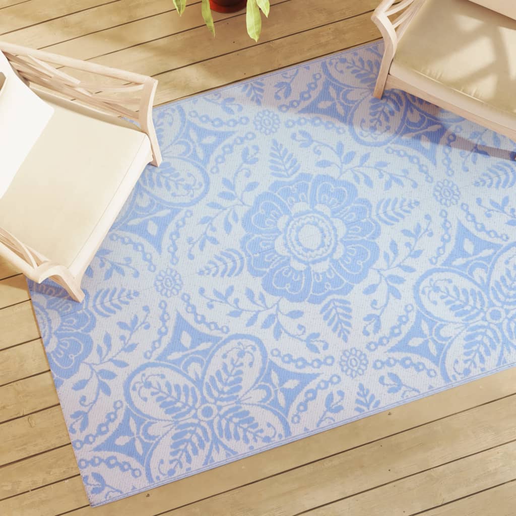 vidaXL Outdoor-Teppich ARAKIL Babyblau 140x200 cm PP