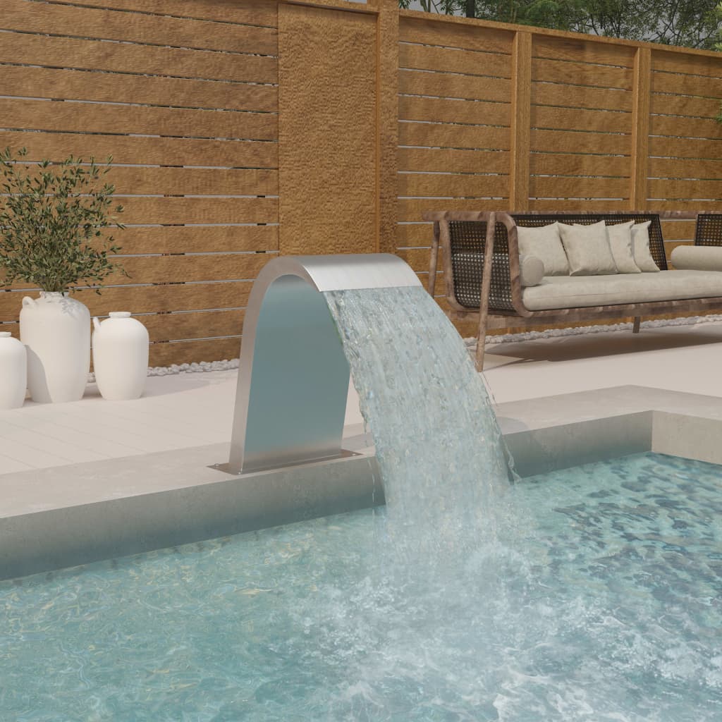 vidaXL Pool-Wasserfall 50x30x60 cm Edelstahl 304 