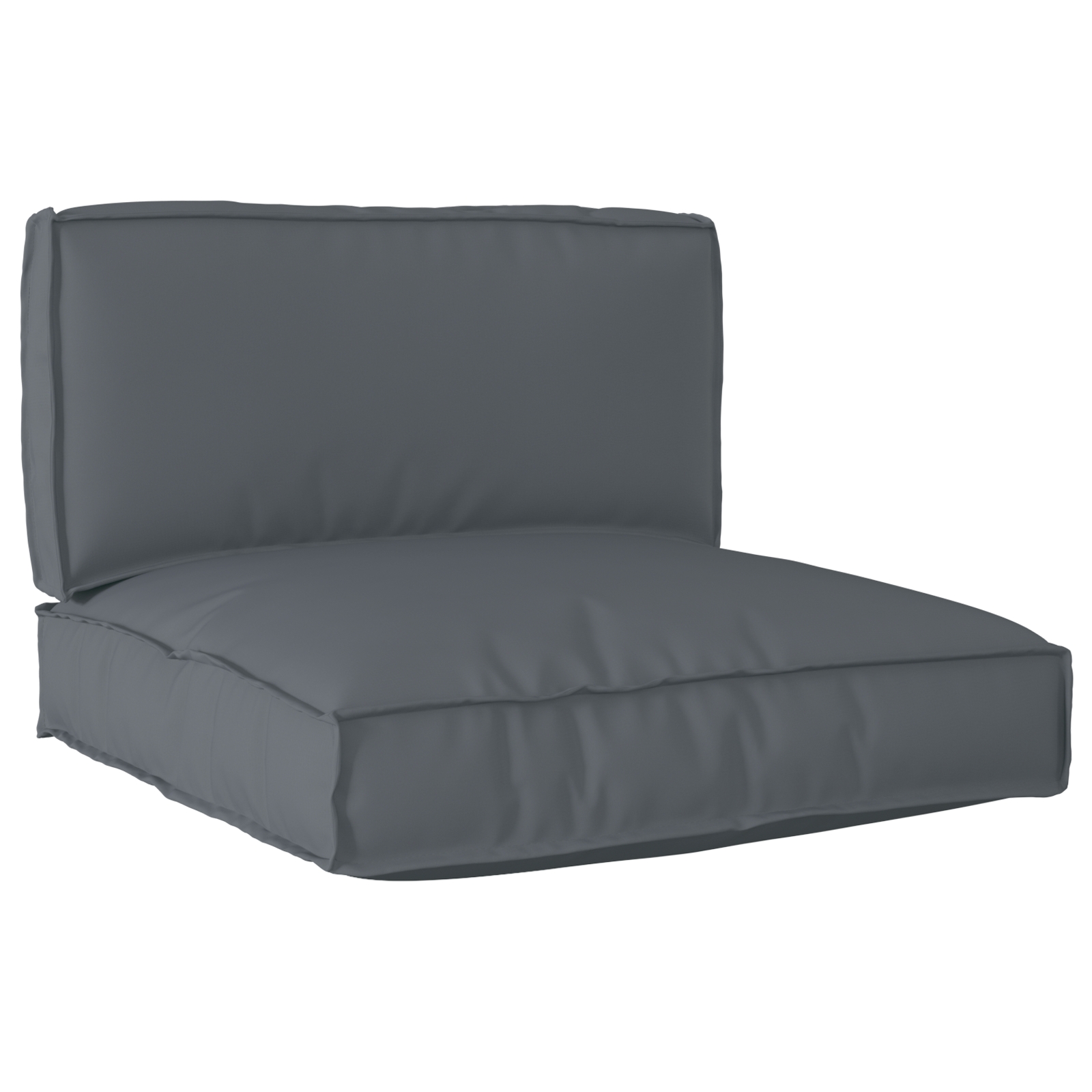 vidaXL 2-teiliges Pallet Cushion Set Anthrazit Oxford Stoff