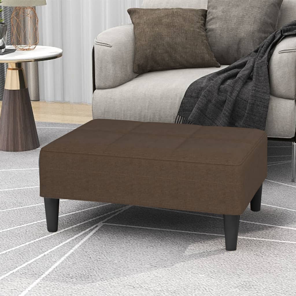 vidaXL Hocker Braun Mikrofasergewebe