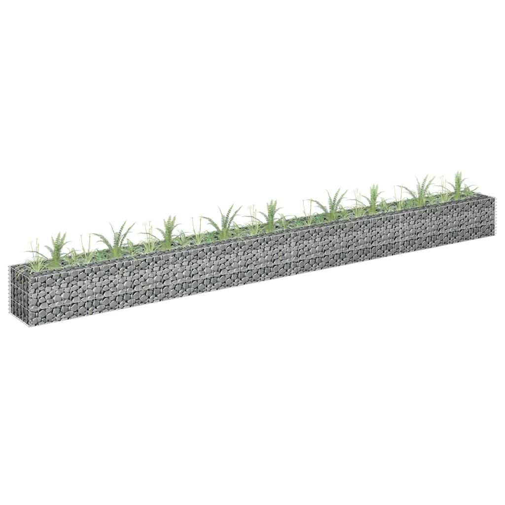  vidaXL Gabionen-Hochbeet Verzinkter Stahl 360×30×30 cm