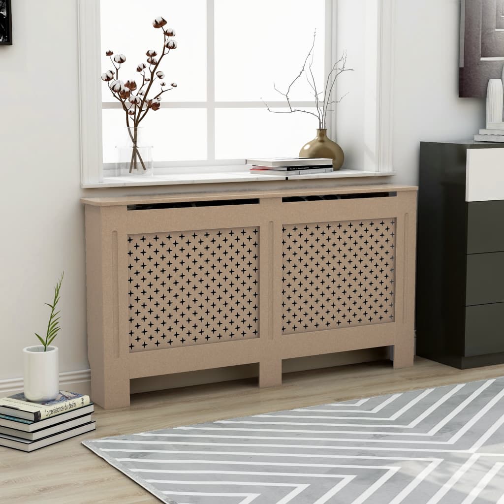 vidaXL Heizkörperverkleidung 152x19x81,5 cm MDF