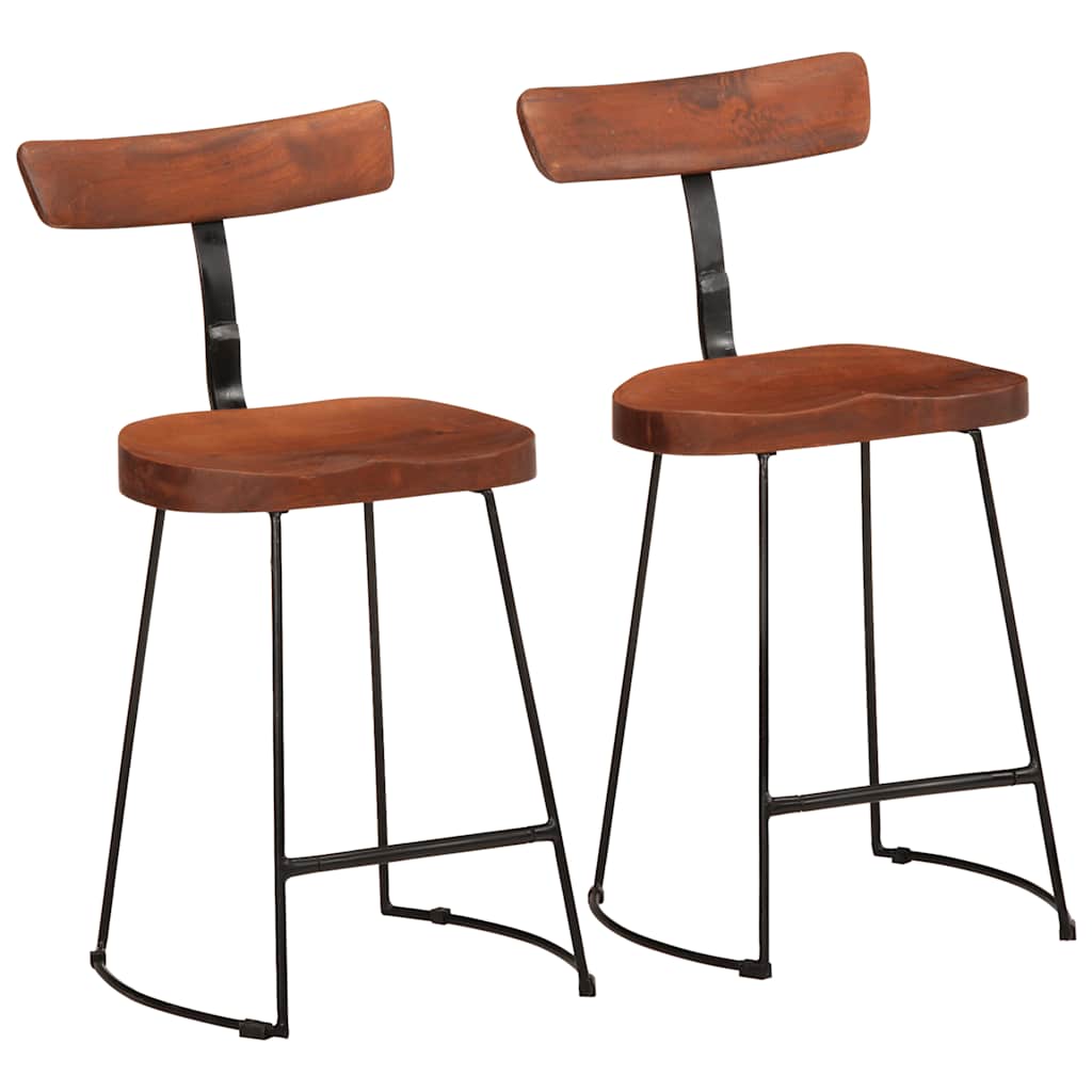 vidaXL Barhocker 2 Stk. 49x43x79 cm Mango Massivholz