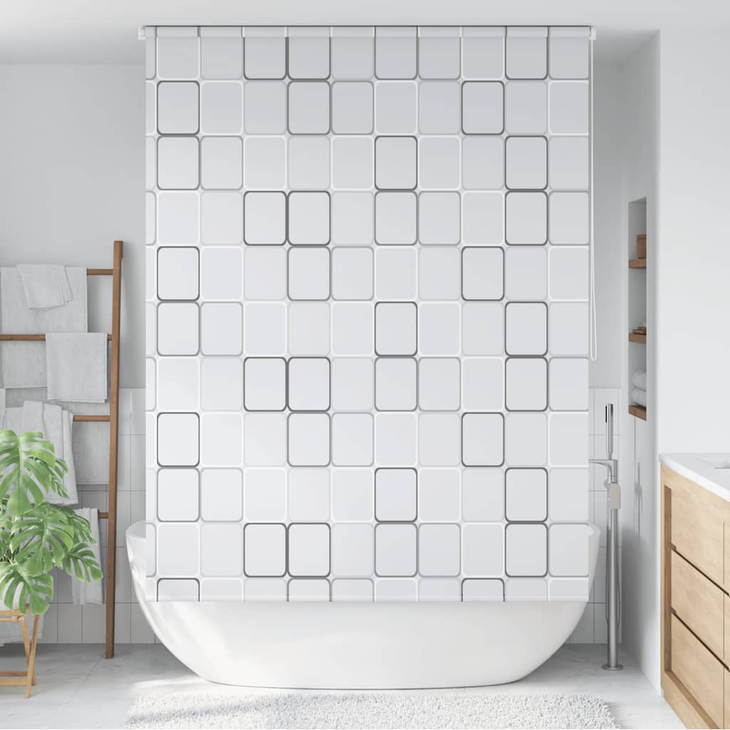 vidaXL Duschrollo 160x240 cm Quadratmuster