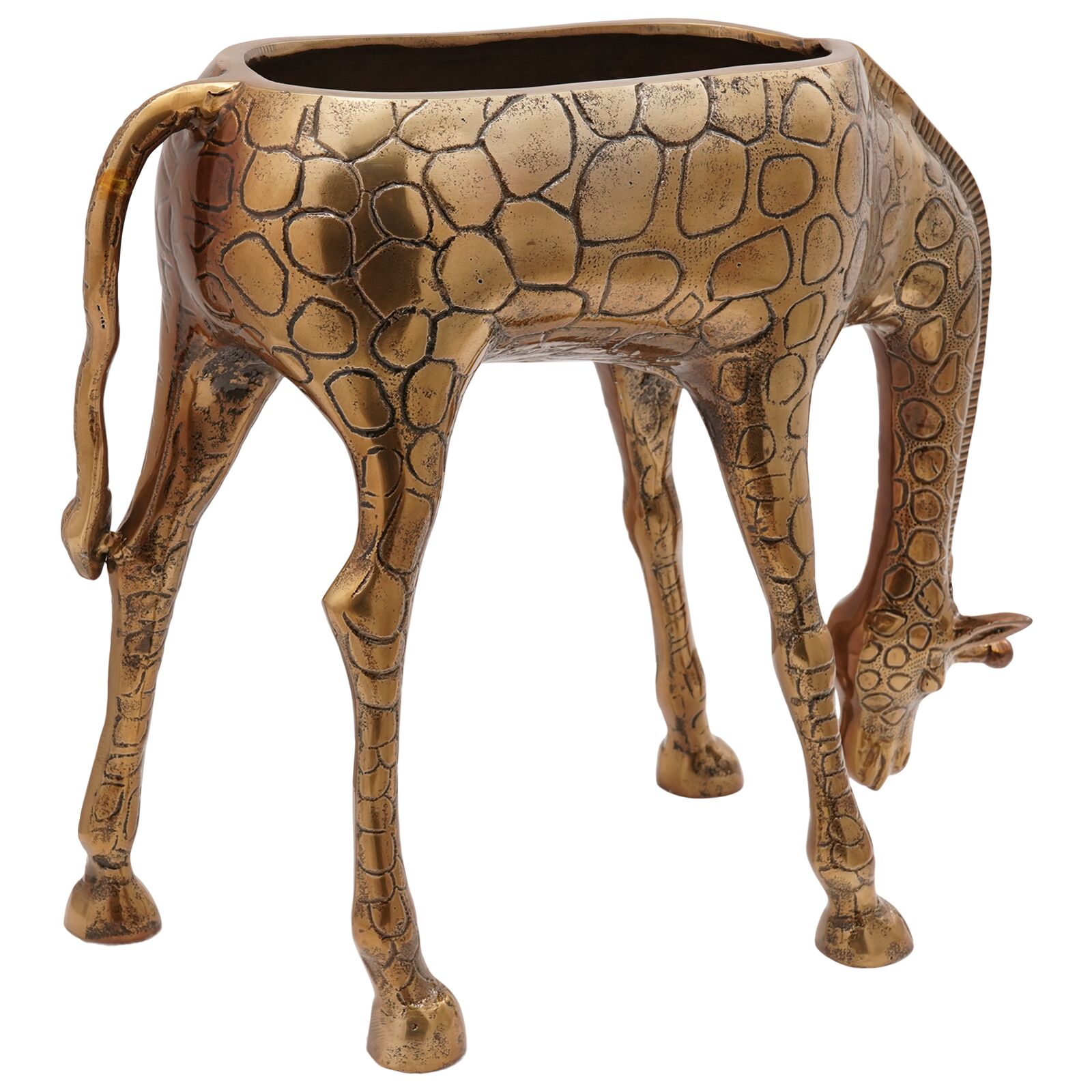 vidaXL Giraffenförmiger Eiskübel aus Messing - 49x22x39 cm Aluminium