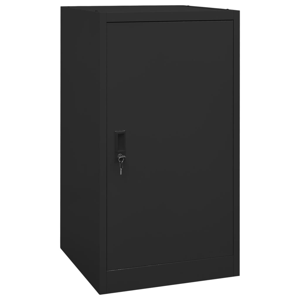 vidaXL Sattelschrank Schwarz 53x53x105 cm Stahl  