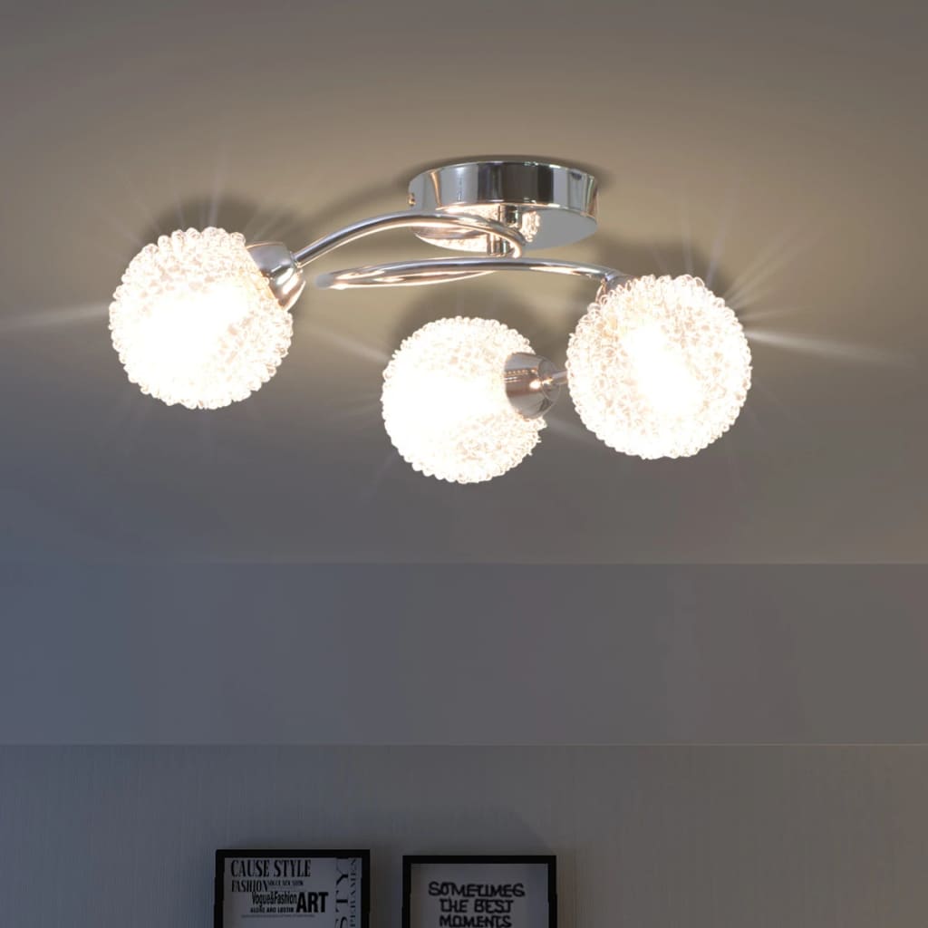 vidaXL Deckenleuchte mit 3 LED-Glühlampen G9 120 W 