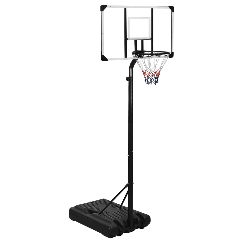 vidaXL Basketballständer Transparent 256-361 cm Polycarbonat