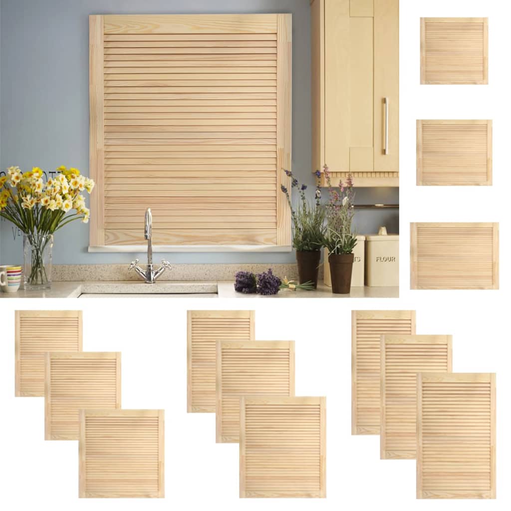vidaXL Schranktür Lamellen-Design 61,5x59,4 cm Massivholz Kiefer
