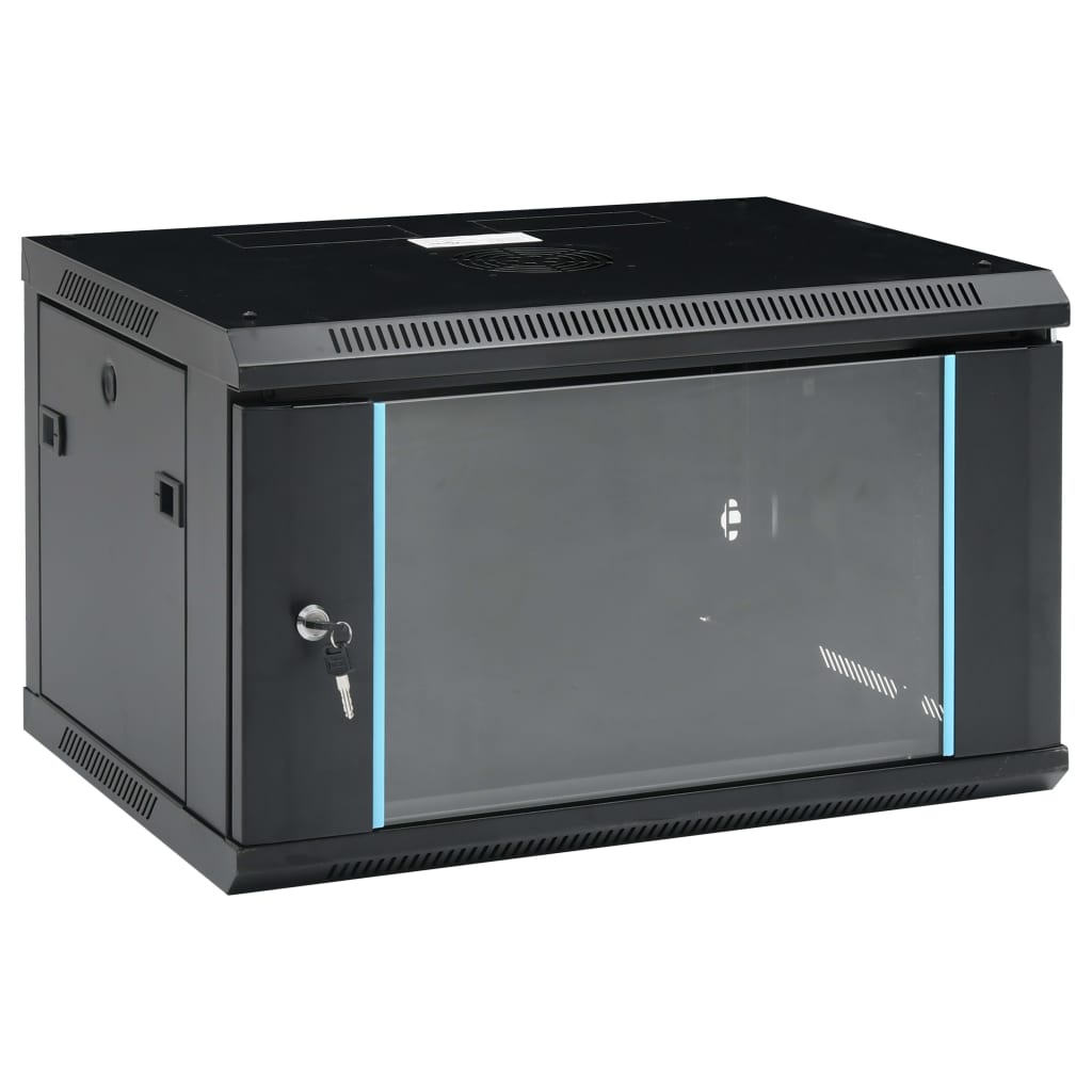 vidaXL 6U Netzwerkschrank Wandmontage 19" IP20 600x450x375 mm