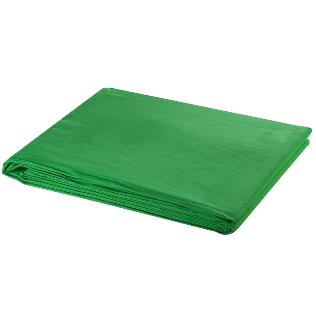 vidaXL Fotohintergrund ohne Ständer Baumwolle Grün 500x300 Chroma-Key