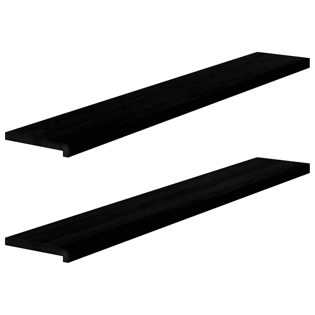 vidaXL Fensterbänke 2 Stk. Dunkelbraun 160x30x2 cm Massivholz Eiche