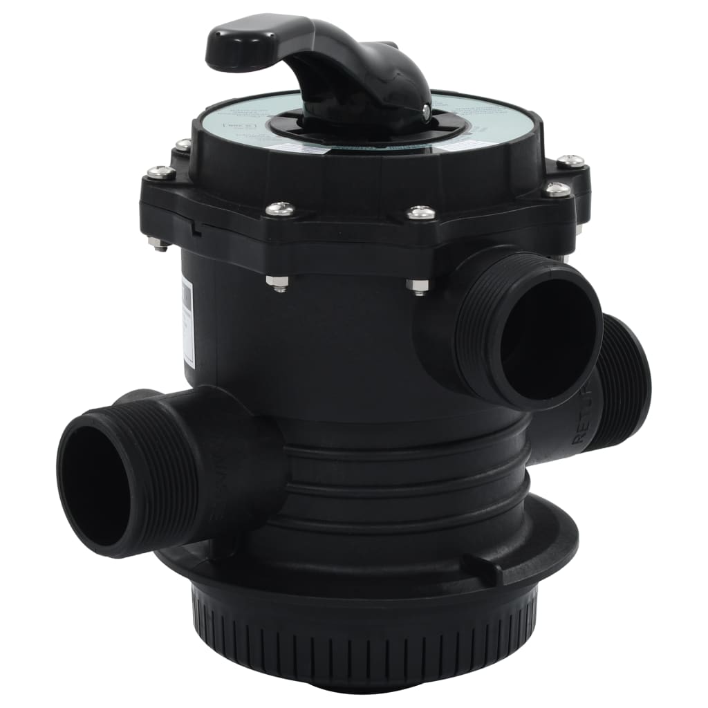 vidaXL Mehrwegeventil für Sandfilter 6-Wege-Ventil ABS 1,5" 