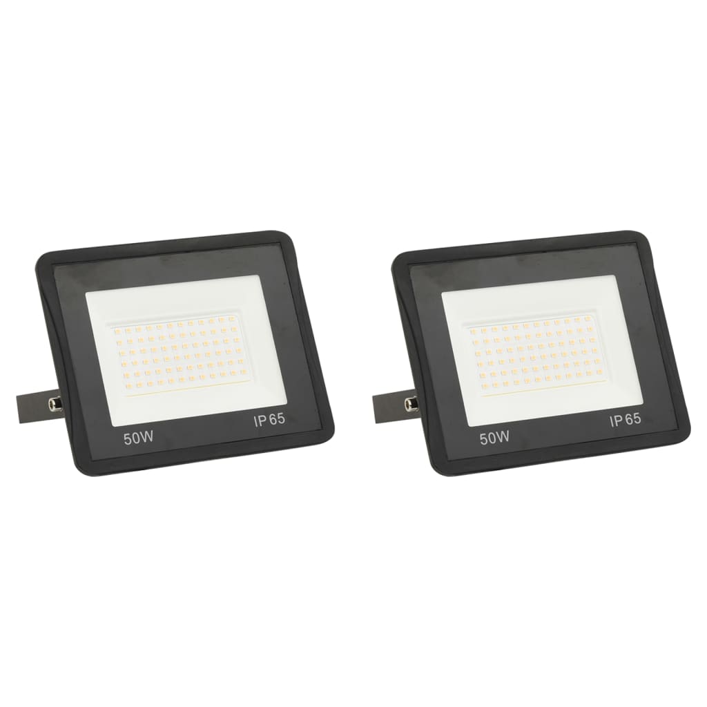 vidaXL LED-Fluter 2 Stk. 50W Warmweiß