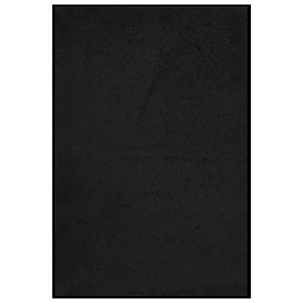 vidaXL Fußmatte 80x120 cm Schwarz