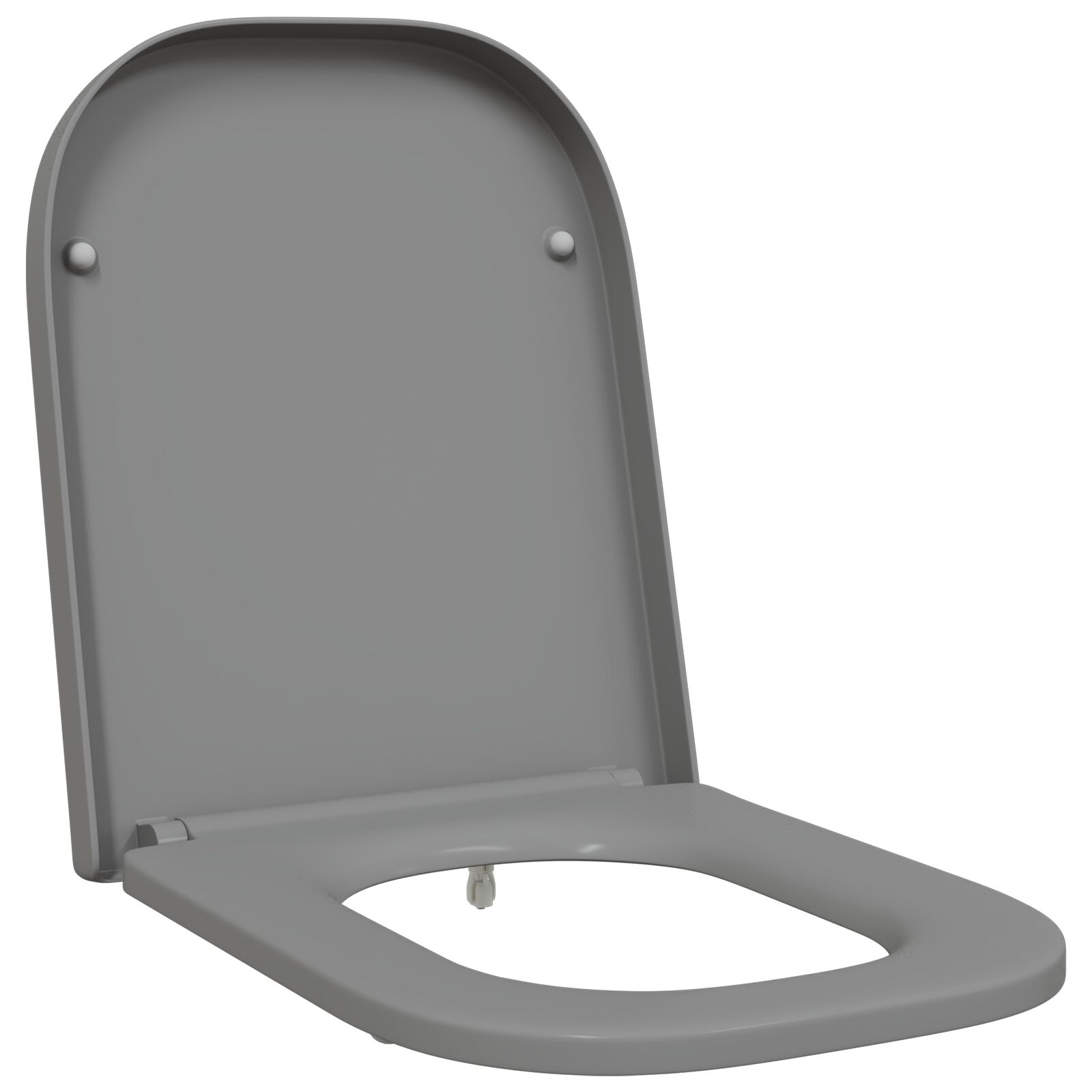 vidaXL Toilettendeckel mit Schnellverschluss und sanftem Schließen Duroplast Grau