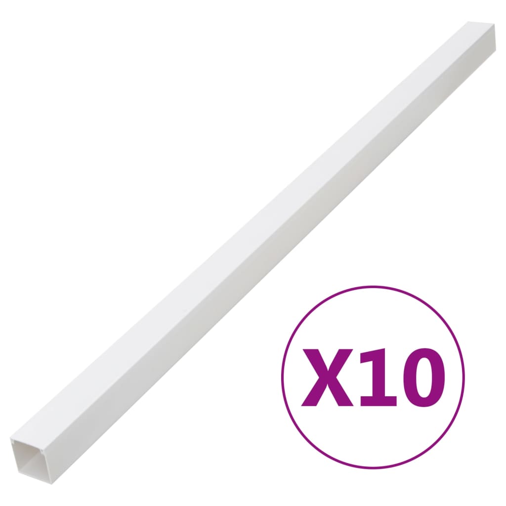 vidaXL Installationsrohre 40x40 mm 10 m PVC