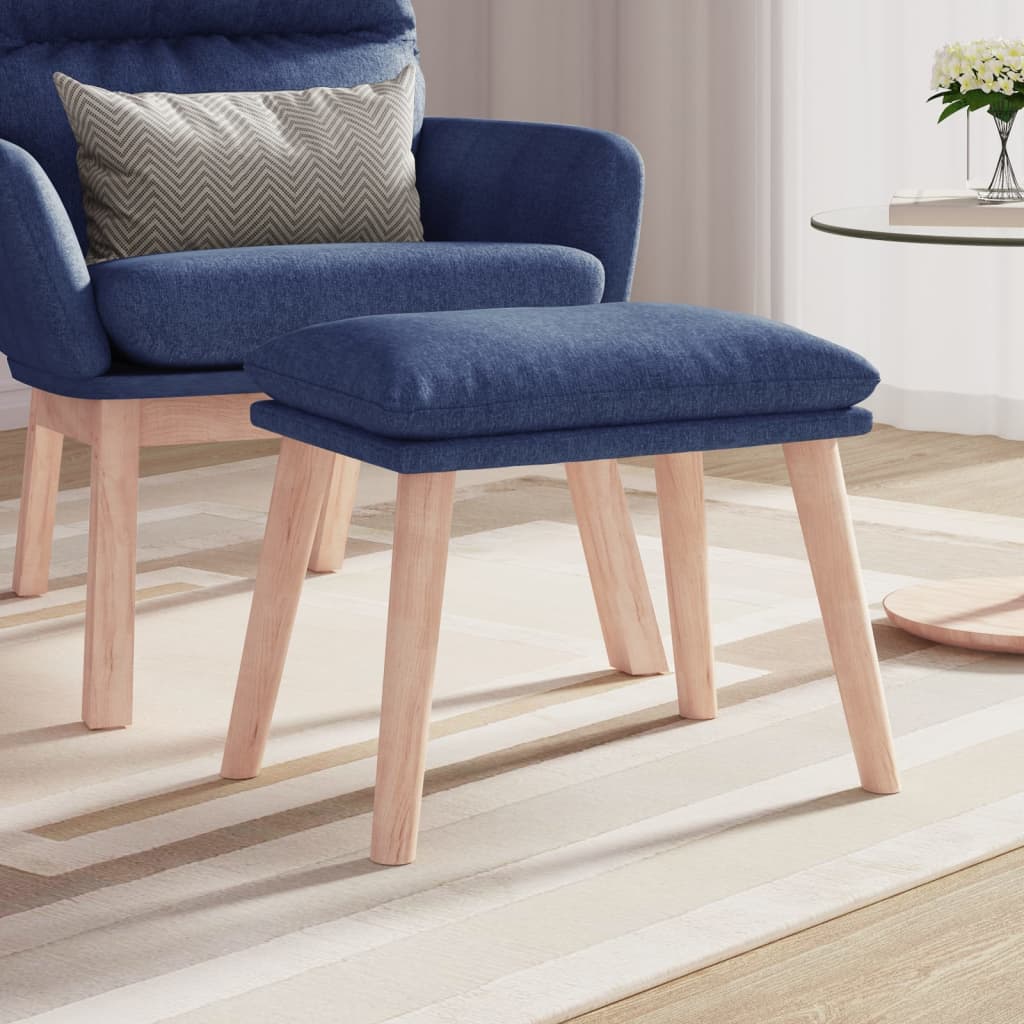vidaXL Fußhocker Blau 45x29,5x35 cm Stoff