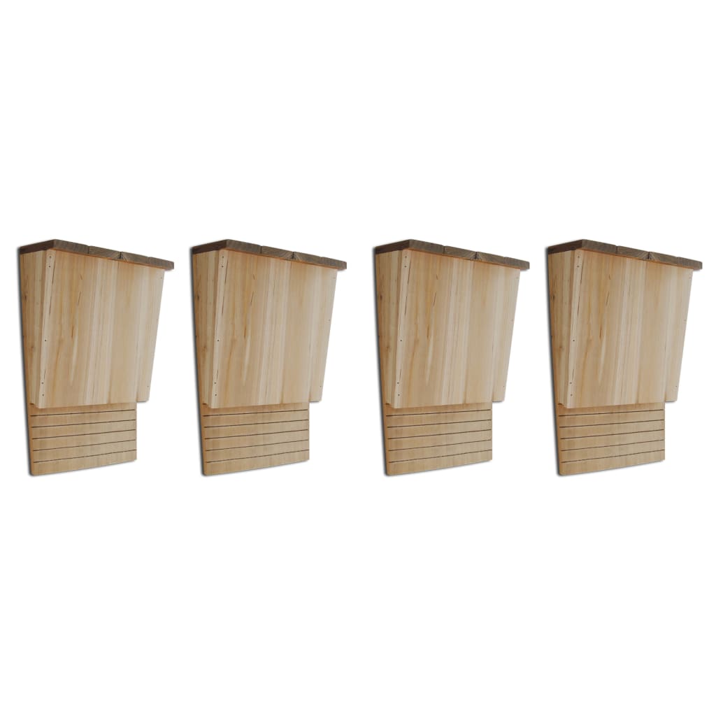 vidaXL Fledermaushäuser 4 Stk. 22 x 12 x 34 cm Holz