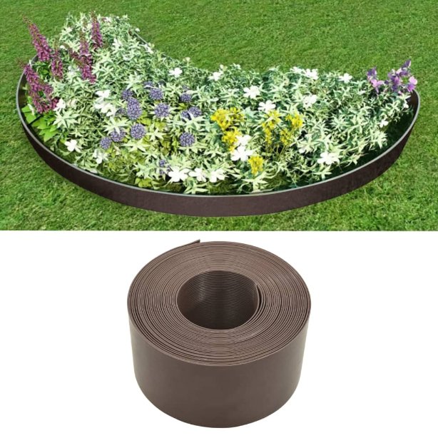 vidaXL Beeteinfassung Braun PE 10 m 10 cm
