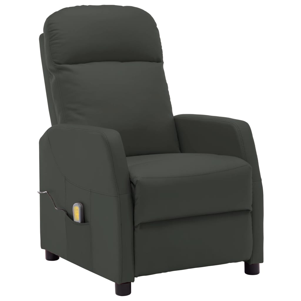 vidaXL Massagesessel Anthrazit Kunstleder