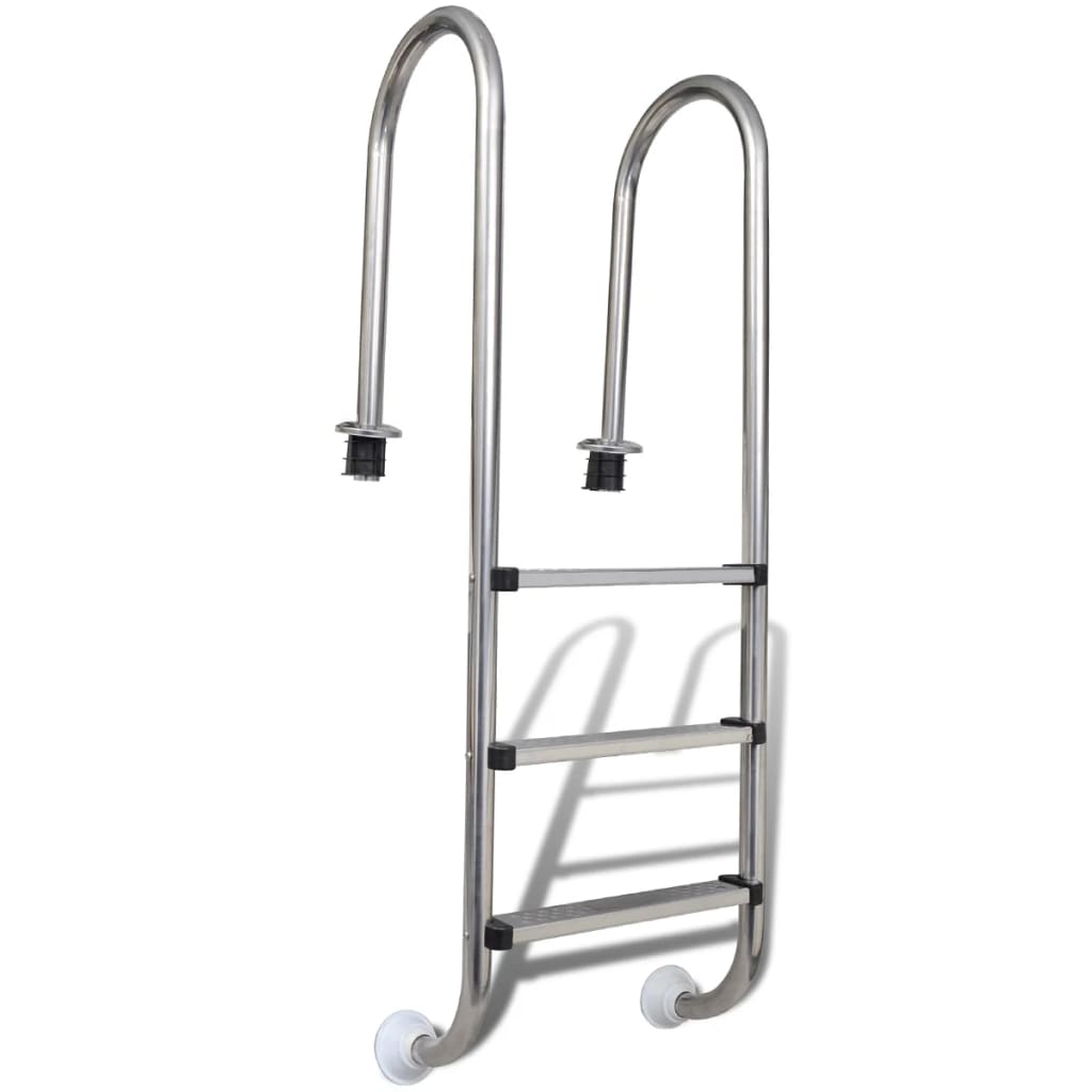 vidaXL Pool-Leiter 3 Stufen 120 cm Edelstahl 304 