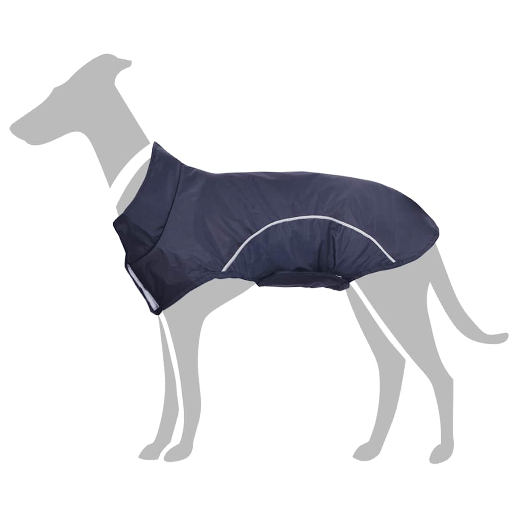 vidaXL Hunde Regenmantel mit Reflexstreifen Polyester Marineblau XL