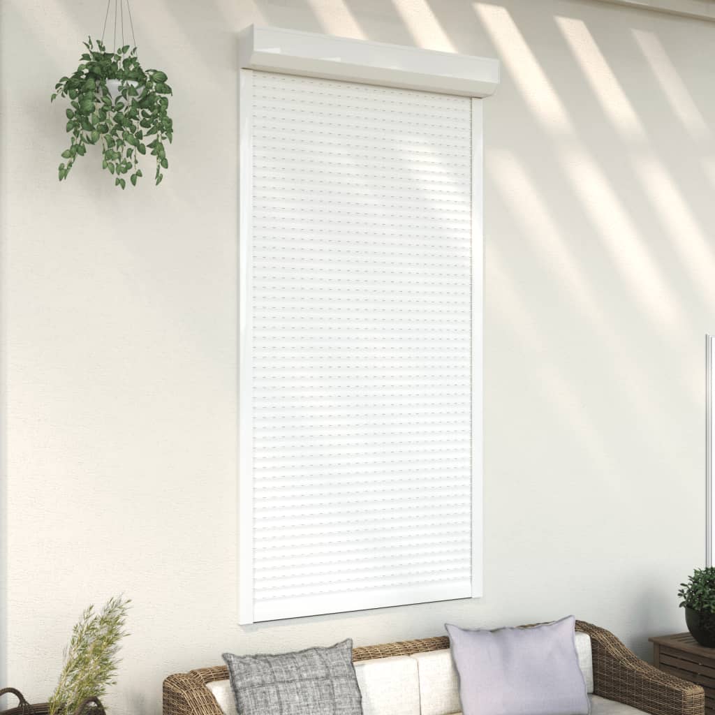 vidaXL Rollladen Aluminium 110x220 cm Weiß